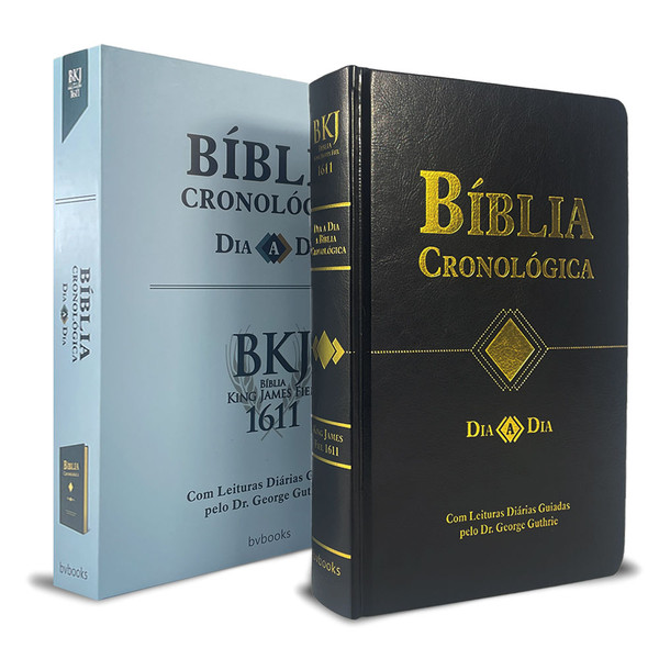 Foto Bíblia Cronológica Dia a Dia | BKJ Fiel 1611 | Preta