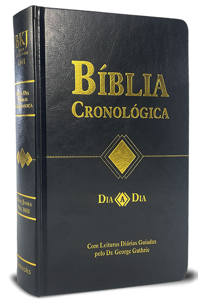 Foto Bíblia Cronológica Dia a Dia | BKJ Fiel 1611 | Preta