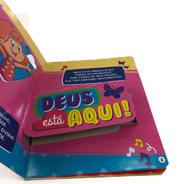 Foto Kit Primeiros Passos com Jesus: Livro Pop-up 3 Palavrinhas + Bíblia Infantil Almofadada