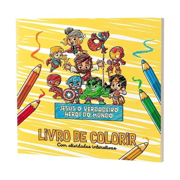 Foto Livro De Colorir Com Atividades Interativas - Jesus, O Verdadeiro Herói Do Mundo