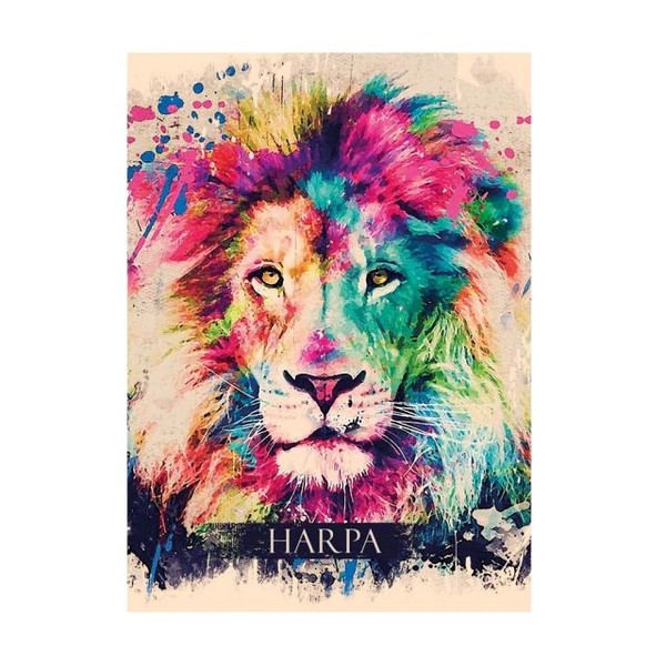 Foto Harpa Letra Gigante Capa Brochura Lion Colors