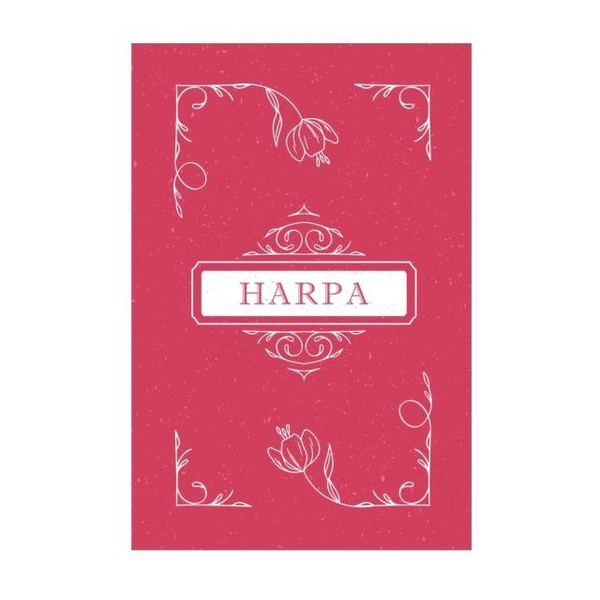 Foto Harpa Letra Gigante Capa Brochura Pink
