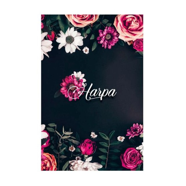 Foto Harpa Letra Gigante Capa Brochura Floral Pink