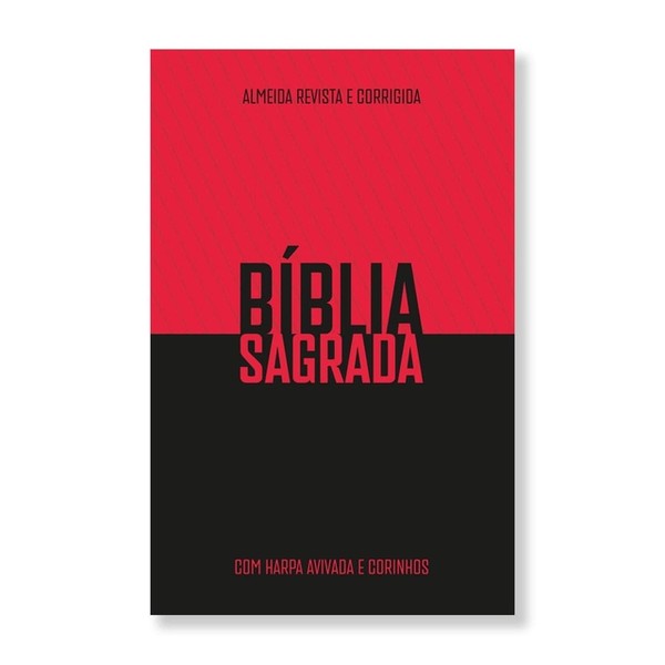 Foto Bíblia Sagrada ARC Slim Com Harpa Avivada E Corinhos - Capa Dura Rubro-Negro