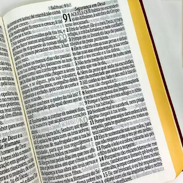 Foto Bíblia RC Letra Jumbo - Harpa Avivada e Corinhos - Luxo Semiflexível Marrom