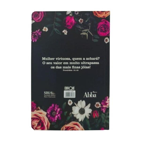 Foto Bíblia De Estudo KJA - Letra Hipergigante - Capa Floral Pink