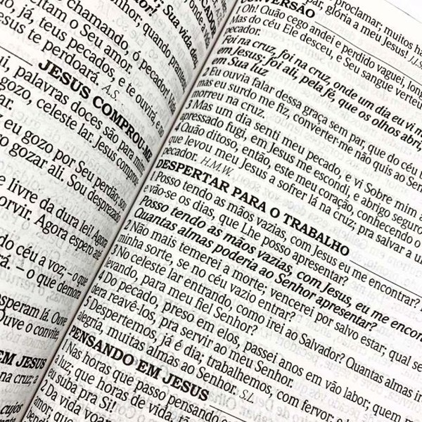 Foto Bíblia Sagrada Letra Hipergigante RC Harpa E Corinhos Média Capa Dura Lion Colors