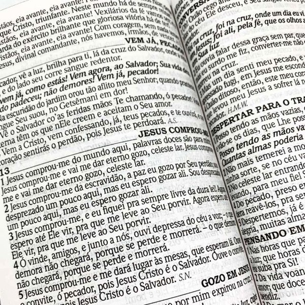 Foto Bíblia Sagrada Letra Hipergigante RC Harpa E Corinhos Média Capa Dura Lion Colors