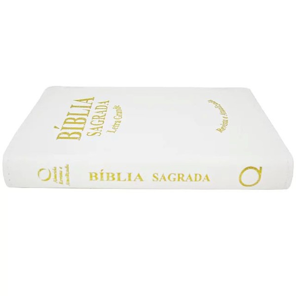 Foto Bíblia Sagrada RA - Letra Grande - Capa Luxo Branca
