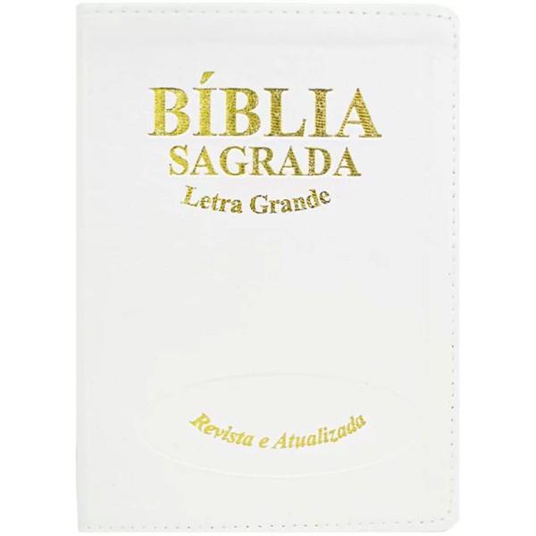Foto Bíblia Sagrada RA - Letra Grande - Capa Luxo Branca