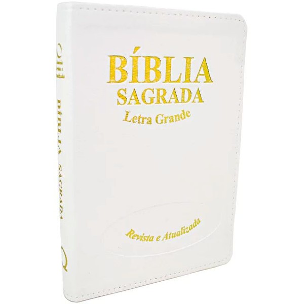 Foto Bíblia Sagrada RA - Letra Grande - Capa Luxo Branca