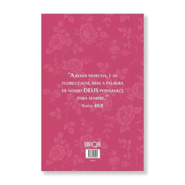 Foto Bíblia Sagrada NVI Letra Média Brochura Rosas