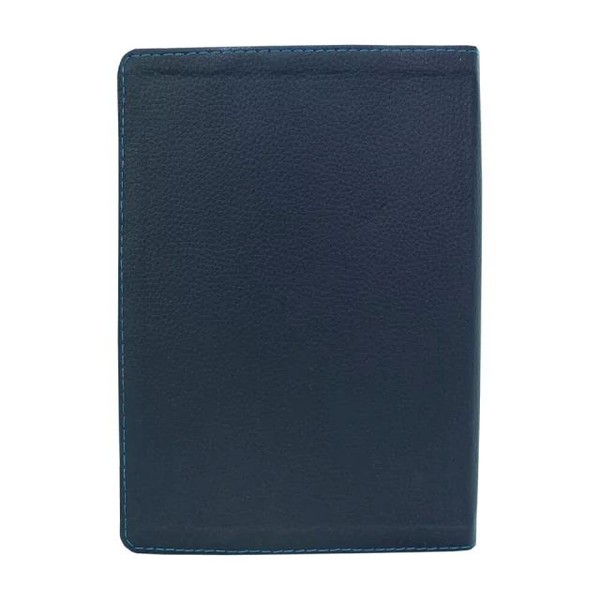 Foto Bíblia ARC Letra Jumbo Com Harpa Avivada e Corinhos - Capa Luxo Azul Escuro