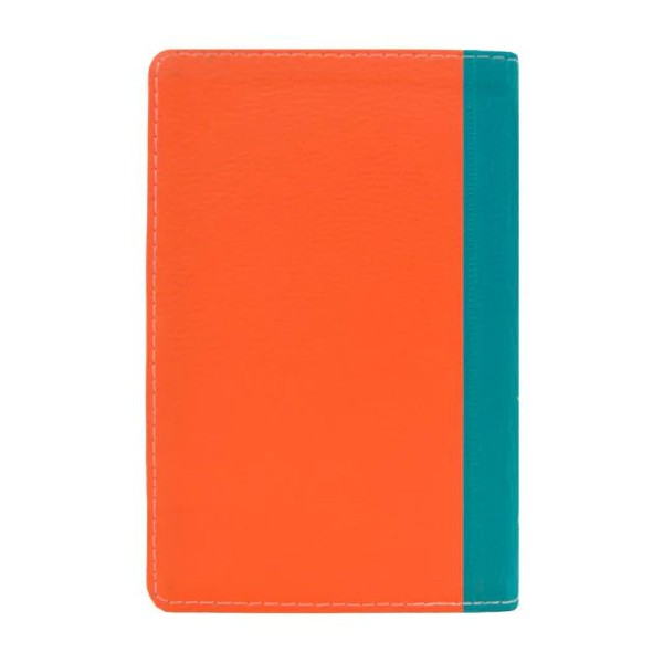 Foto Bíblia Sagrada RC Slim - Luxo Bicolor Verde E Laranja