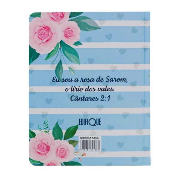 Foto Bíblia Sagrada NVA | Textos Coloridos - Capa Dura Menina Azul