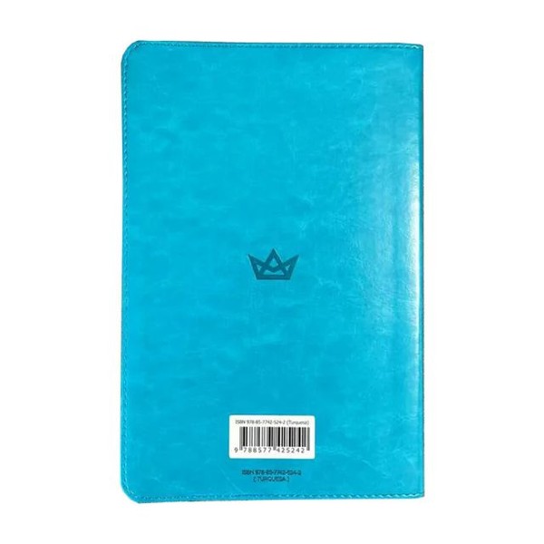 Foto Bíblia Sagrada King James Clássica - Ultrafina Capa Luxo Turquesa