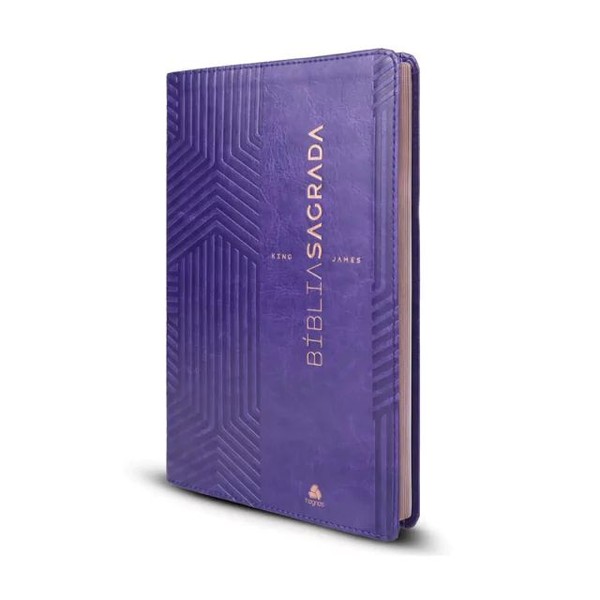 Foto Bíblia Sagrada King James Clássica - Ultrafina Capa Luxo Lilás