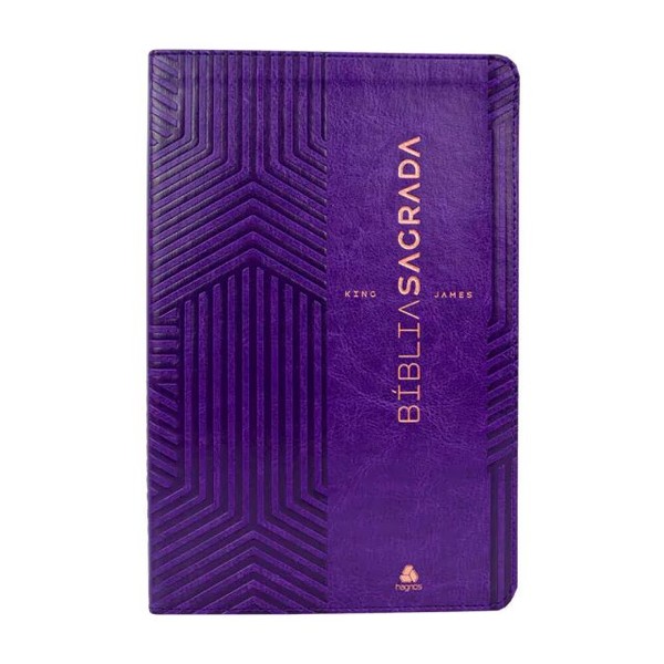 Foto Bíblia Sagrada King James Clássica - Ultrafina Capa Luxo Lilás