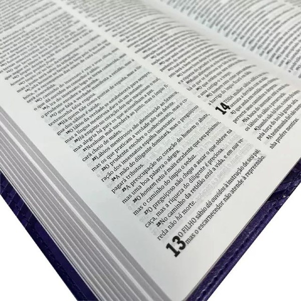 Foto Bíblia Sagrada King James Clássica - Ultrafina Capa Luxo Lilás