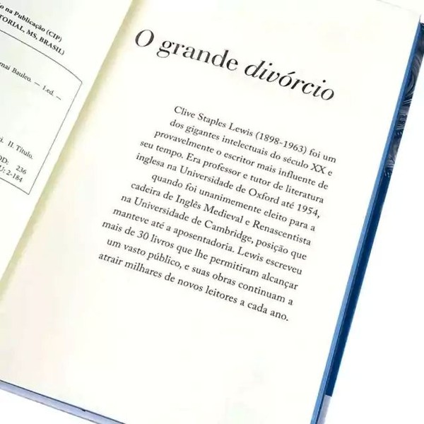 Foto O Grande Divórcio - C. S. Lewis - Brochura
