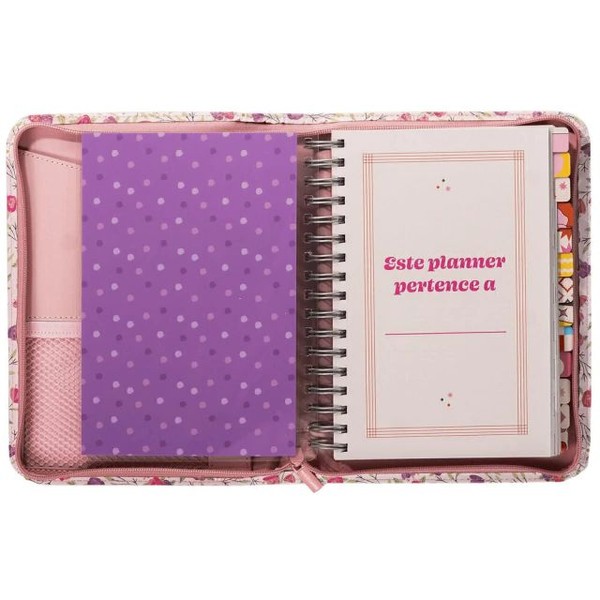 Foto Planner Meu Plano Perfeito - Capa Couro Soft Romântica Com Flores