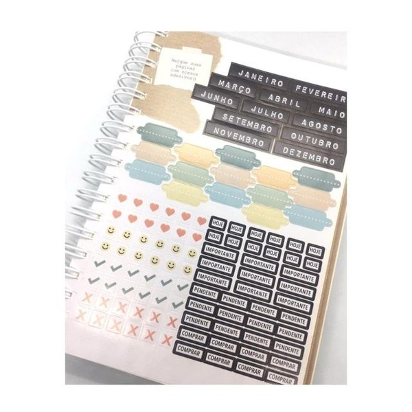 Foto Planner Minha Jornada Colagem Bege