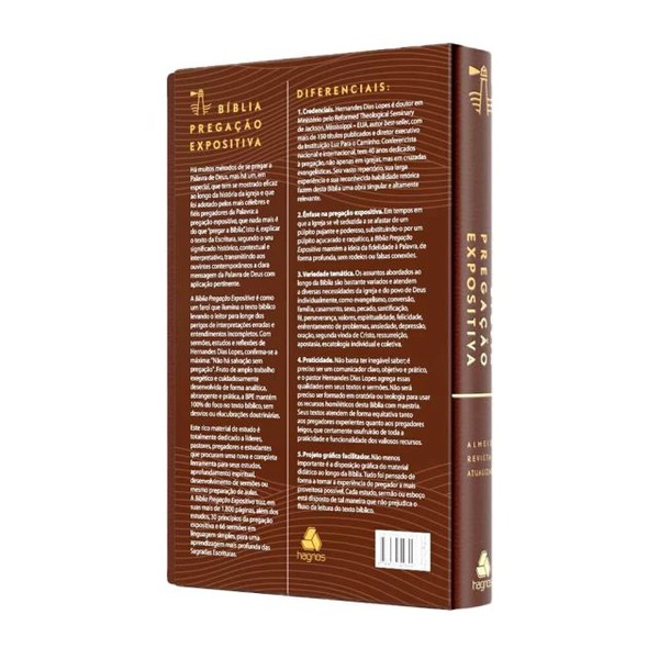 Foto Bíblia Pregação Expositiva | RA Luxo Marrom - Hernandes Dias Lopes