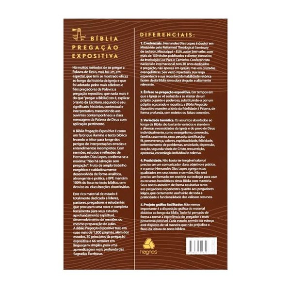 Foto Bíblia Pregação Expositiva | RA Luxo Marrom - Hernandes Dias Lopes