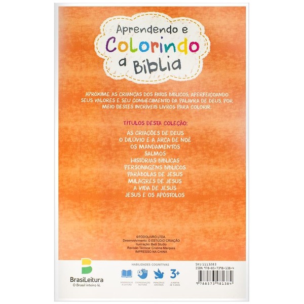 Foto Aprendendo E Colorindo A Bíblia - Kit Com 10 Livros