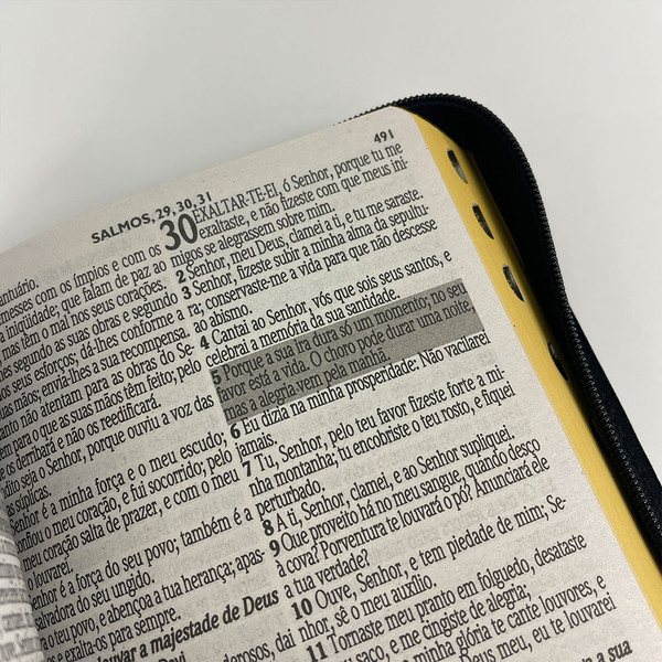 Foto Bíblia Sagrada Letra Hipergigante Palavras De Jesus Em Vermelho Com Harpa Zíper Preta