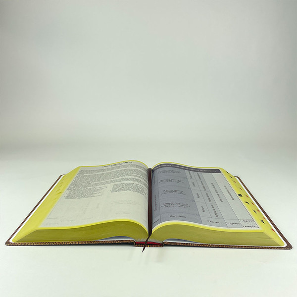 Foto Bíblia de Estudo King James Atualizada | Hipergigante | Full Collor | Índice Lateral | Capa Dura Vintage