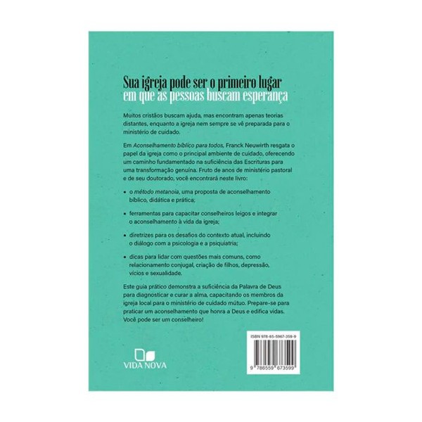 Foto Aconselhamento Bíblia Para Todos - Franck Neuwirth