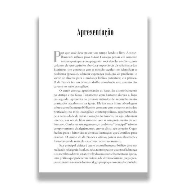 Foto Aconselhamento Bíblia Para Todos - Franck Neuwirth