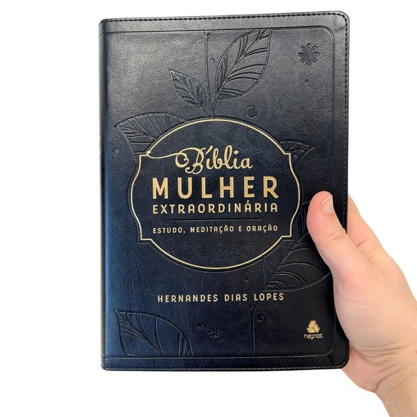 Foto Bíblia Mulher Extraordinária | Hernandes Dias Lopes | Capa Preta