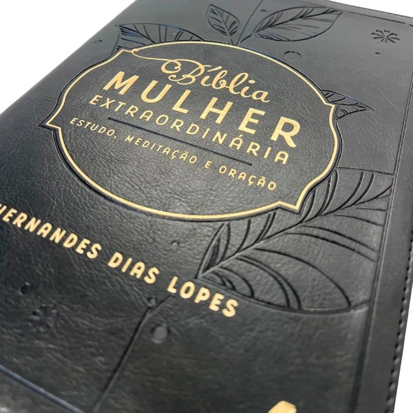 Foto Bíblia Mulher Extraordinária | Hernandes Dias Lopes | Capa Preta