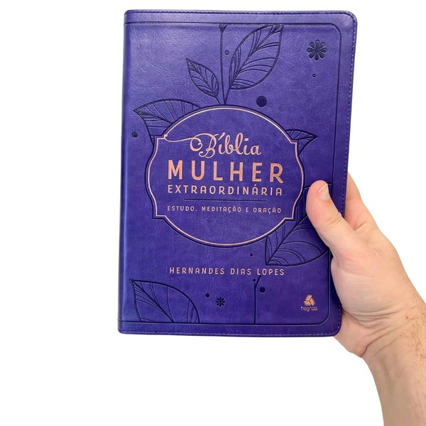 Foto Bíblia Mulher Extraordinária | Hernandes Dias Lopes | Capa Lilás