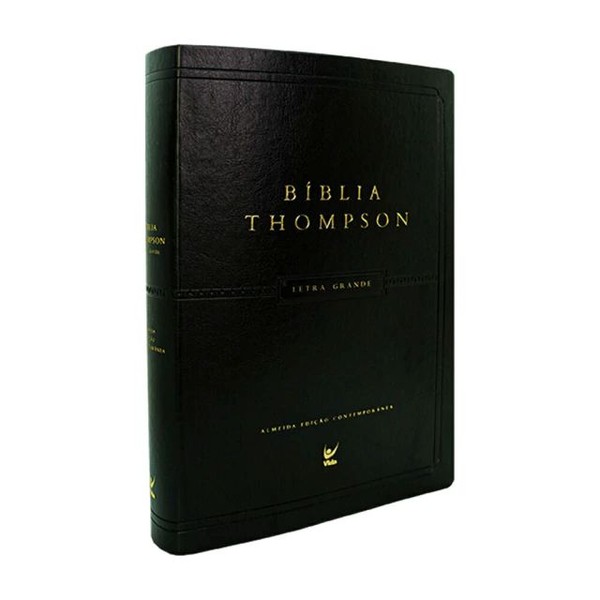 Foto Bíblia Sagrada de Estudo Thompson AEC | Letra Grande Capa luxo Preta