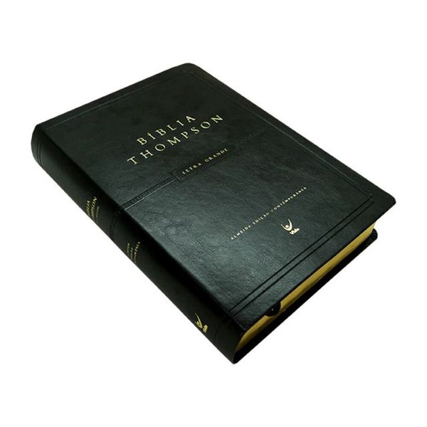 Foto Bíblia Sagrada de Estudo Thompson AEC | Letra Grande Capa luxo Preta