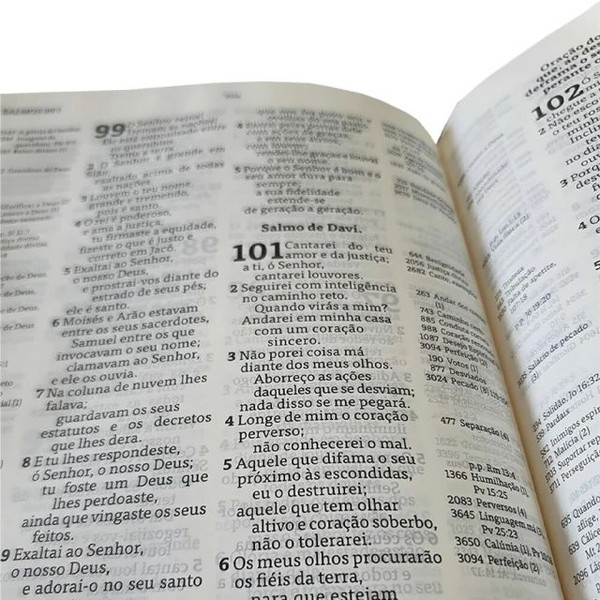 Foto Bíblia Sagrada de Estudo Thompson AEC | Letra Grande Capa luxo Preta