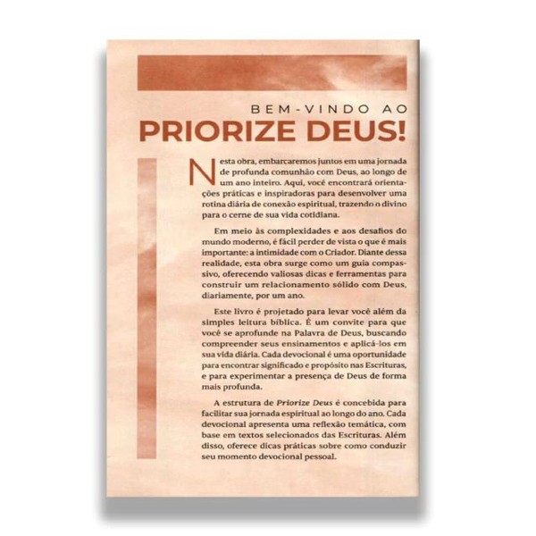 Foto Devocional Priorize Deus - Michel Simplício - Capa Marrom