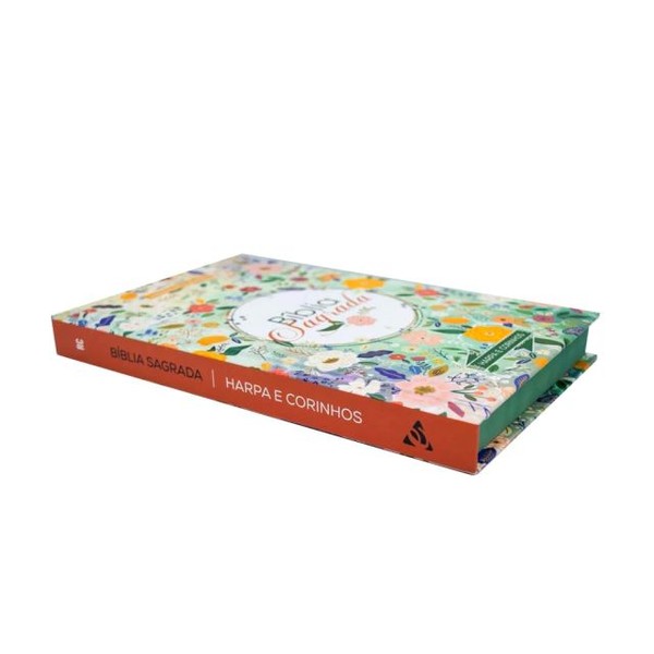 Foto Bíblia Sagrada RC Harpa Avivada e Corinhos - Média | Capa dura Flores
