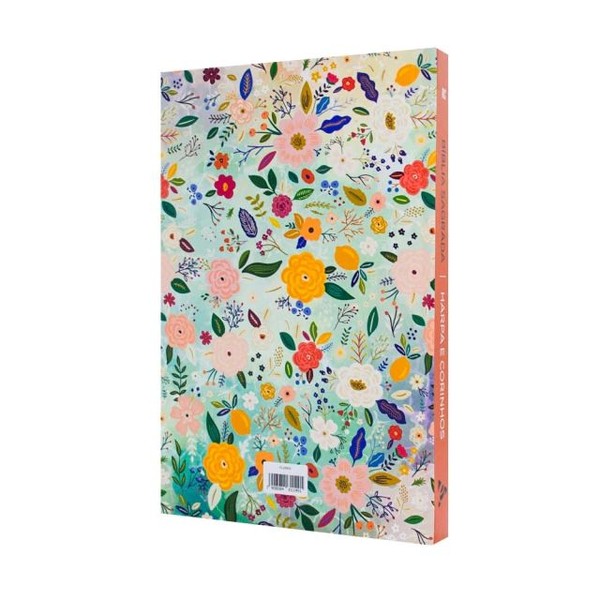 Foto Bíblia Sagrada RC Harpa Avivada e Corinhos - Média | Capa dura Flores