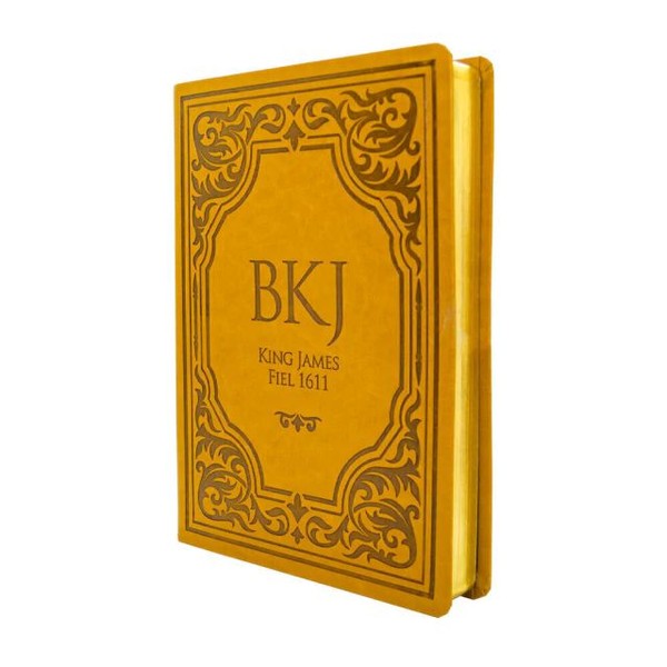 Foto Bíblia King James Fiel 1611 - Letra Extra Gigante - Capa Luxo Castanho
