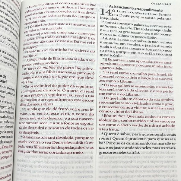 Foto Bíblia King James Fiel 1611 - Letra Extra Gigante - Capa Luxo Branca