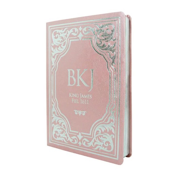 Foto Bíblia King James Fiel 1611 - Letra Extra Gigante - Capa Luxo Rose