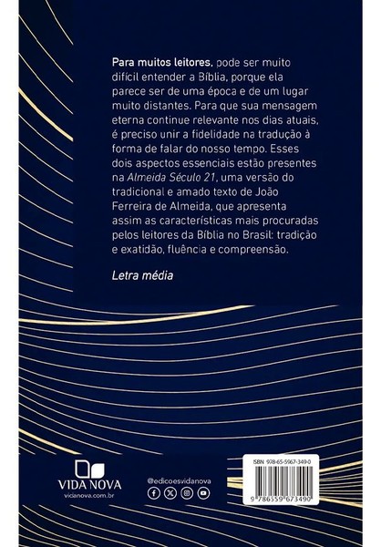 Foto Bíblia Almeida Século 21 Brochura Capa Ramos