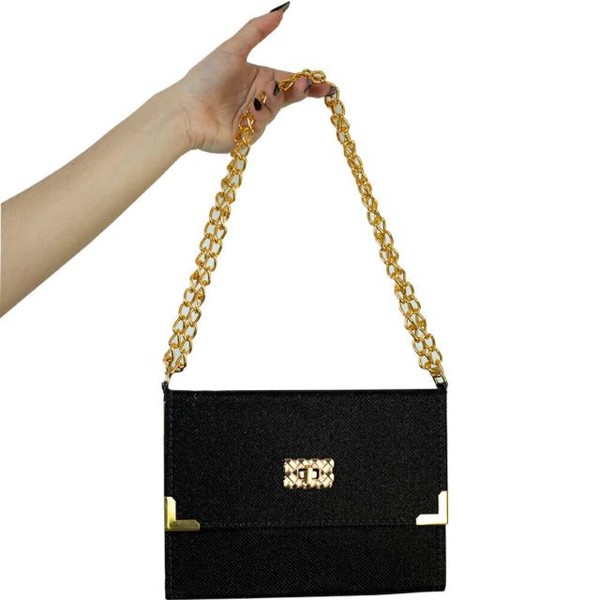 Foto Bíblia ARC Bolsa Com Alça Preta Brilhante