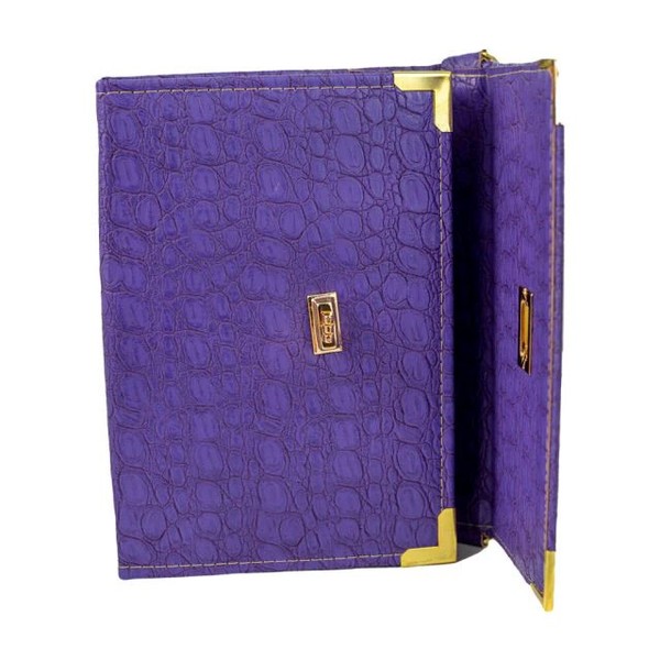 Foto Bíblia ARC Bolsa Com Alça Croco Roxo
