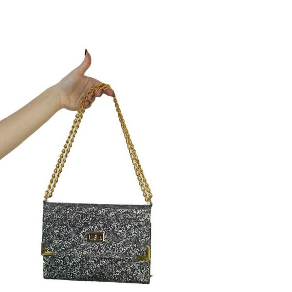 Foto Bíblia ARC Bolsa Com Alça Glitter Prata