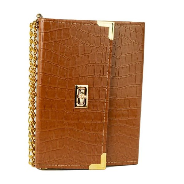 Foto Bíblia ARC Bolsa Com Alça Croco Verniz